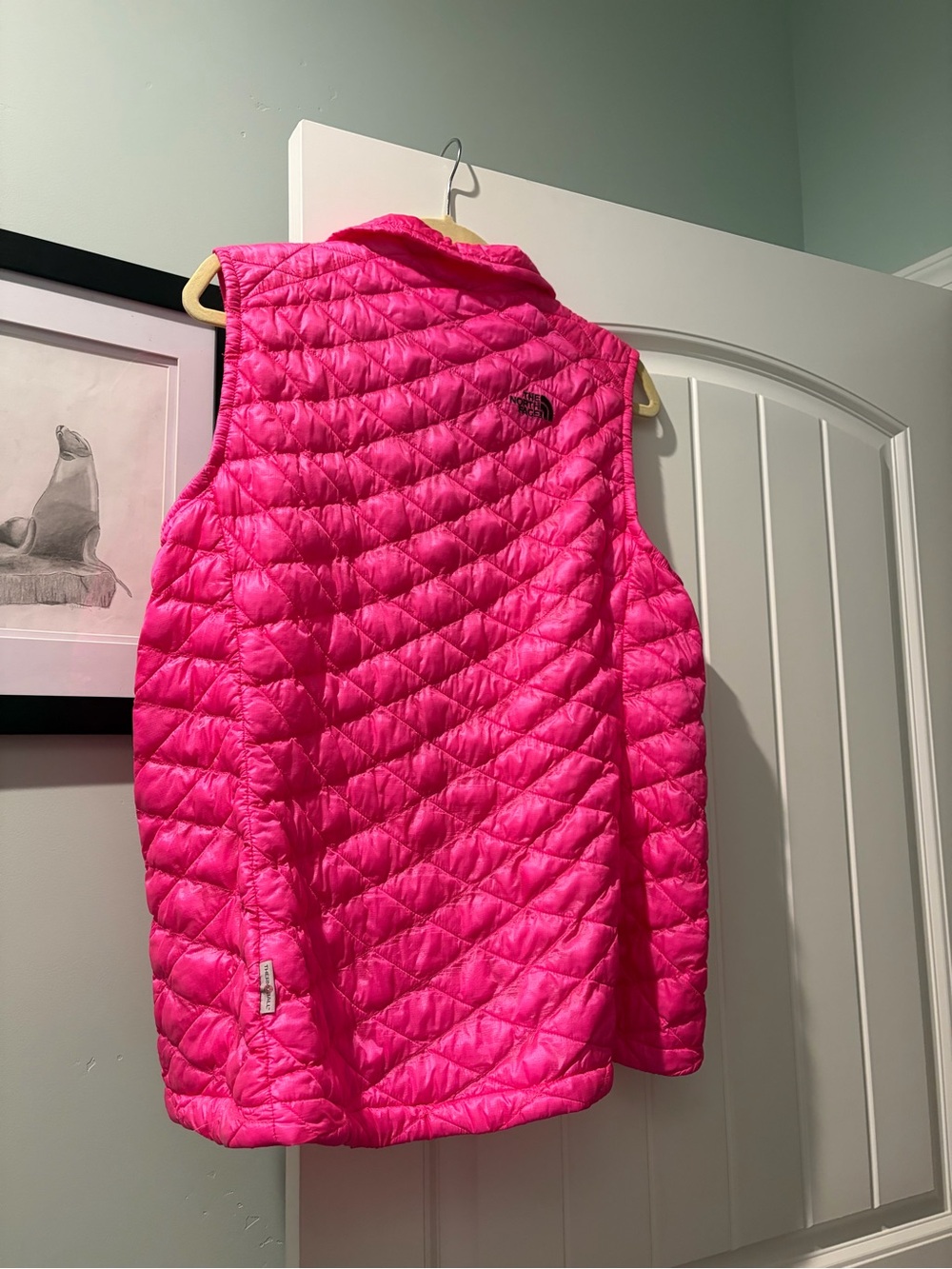 The North Face Bright Pink Quilted Girls' Puffer Vest